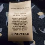 Jones Wear  Blue Floral Long Sleeve Top V Neck XL Photo 7