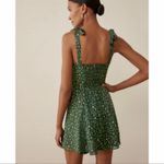 Reformation Niara Boho Tie Straps Smocked Floral Mini Dress In Coriander size 4 Photo 4