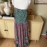 Free People One I Love Mixed Floral Maxi Dress Size XL Low Back Lace Up Boho Photo 4