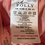 Oh Polly Feel the Frill Bardot Ruched Mesh Bidycon Mini Dress Blush Pink Size 0 Photo 12