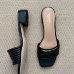 Cushionare Cushionaire Black Micro Heel Sandals  Photo 0