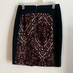 Club Monaco  Edith Pencil Skirt Black & Brown Abstract Print Size 4 Photo 3