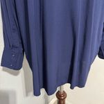 Old Navy  Women Blue Relaxed Buttoned Long Sleeve Blouse Mandarin Collar Size XXL Photo 6