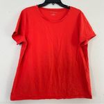 Ann Taylor  Factory Orange Short Sleeve T-Shirt Blouse Casual XL Summer Spring Photo 0
