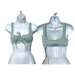 Solid & Striped Solid‎ & Striped Isabella Lace Up Bikini Swim Top Sky Blue XS Extra Small Photo 1