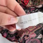 ZARA  Blouse Womens XS Multicolor Paisley Ruffle Long‎ Sleeve Boho Indie Top Photo 4