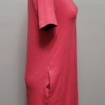 Ellen Tracy Robin Red Jersey Knit T-Shirt Midi Shift Dress Size Medium Photo 3