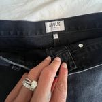 AGOLDE Quinn black denim distressed mini Jean skirt 28 Photo 9