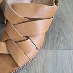 Madewell The Cindy Sandal 8.5 Stacked Heel Brown Leather Women's Chunky Boho Photo 3