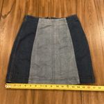 Free People  modern femme 2  TWO TONE DENIM MINI SKIRT size 0 Photo 3