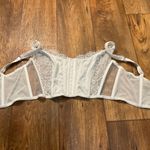 Victoria's Secret Victoria's‎ Secret Dream Angels White Lace Corset Top Medium Womens Hook Loop Photo 6
