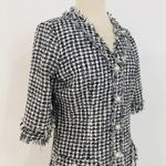 Rickie Freeman Teri Jon BEAUTIFUL TWEED dress with pearl button details Black Size 8 Photo 7