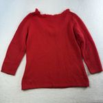 Apostrophe  M Medium Sweater Soft Angora Wool Blend Holiday Christmas Ruffle Red Photo 11