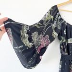 City Chic Black Floral Lily Pad Romper Photo 3