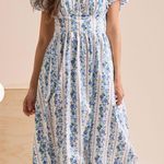Altar'd State NEW Altar’d State Blue Floral Cotton Maxi Dress Size Large Available NWT Photo 0
