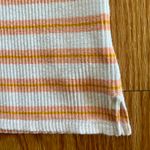 Old Navy Slim Orange Pink Striped Ribbed T-Shirt Womens Small Photo 6