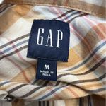 Gap  Ruffle Neck Plaid Long Sleeve Button Up Shirt Photo 5