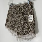 Free People  Bailey Leopard Print Denim Skirt Size 25 NWT Photo 2