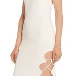 Johnathan Simkhai white lace up pique knit bodycon midi dress! Photo 0