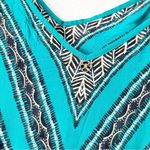 Vix Paula Hermanny Oversized V-Neck Swim Cover Up in Teal Photo 7