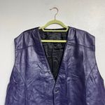 Saxony Purple Vintage Leather Vest Sz 2X Photo 1