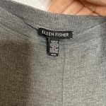 Eileen Fisher Pant Waffle Knit Straight Size Medium Cozy Charcoal Gray Photo 3