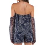 The Jetset Diaries Midnight Paisley Print Romper Size Small Blue New Photo 2