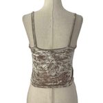 Kimchi Blue  Beige Velvet Sleeveless Crop Top Women's Size Small | 50-23 Photo 1