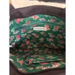 kim rogers Black Christmas Santa Reindeer Bamboo Handle Tote Bag Photo 3