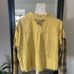 POL NEW  Yellow & Plaid Distressed Jacket/Shirt Photo 2
