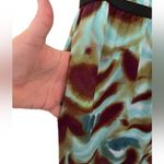 Loft wavy retro pattern COLORED dress MINI DRESS blue brown 2P Photo 6