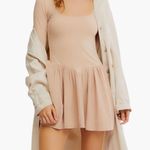Free People  Onda Drop-Waist Long-Sleeve Stretch Cotton Mini Dress Photo 0