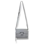 Calvin Klein NWT Dove Grey Finley Saffiano Flap Sleek Classy Crossbody Bag Photo 1
