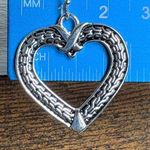 Mixit Silver Heart Statement Earrings Photo 5