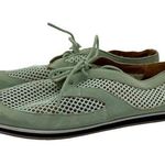 Rebecca Minkoff Mint Winter Leather Suede Perforated Lace Up Shoe size 6.5 Photo 0
