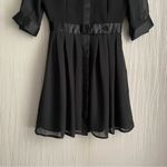 Jonathan Saunders Satin & Sheer Babydoll Dress Black Size undefined Photo 4