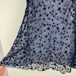 Victoria's Secret Vtg Victoria’s Secret Sheer Velvet Babydoll Slip Dress Sz Medium Navy Blue Black Photo 7