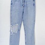 AGOLDE Jeans Womens 28 Nico Jean High Rise Button Fly Cropped Headlines Distress Photo 0