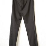 Vince Black Leather Piped Ponte Legging Pants Size Medium Photo 5
