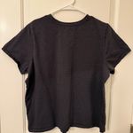 Old Navy Petite Gray with Silver Stripes Short Sleeve Everywear Tee Photo 1