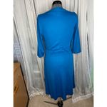 dress stretch knit boat neck blue Size M Photo 3