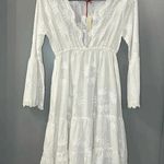 Raga NWT  Jaya Dress White Embroidered Floral Mini Dress Bell Sleeves Size S Photo 0
