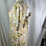 Who What Wear  Floral Print Midi Dress Womens Medium Linen Rayon Blend Cottage‎ Photo 6