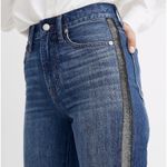 Madewell NWOT Perfect Vintage Jeans Metallic Tuxedo Glitter Stripe Photo 2