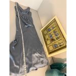 Revelry Dusty Blue Blair Satin Long Formal Maxi Dress Bridesmaids Gown 8 Photo 7