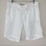 Old Navy  Maternity 100% Linen White Summer Shorts, Size 4 Photo 0