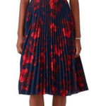 Sachin + Babi  Crossover Pleated Floral Midi Dress Size 10 Photo 0