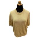 St. John  BASICS GOLD METALLIC CREWNECK SHIRT SIZE MEDIUM Photo 5
