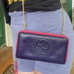 Gucci Authentic Soho leather crossbody mini bag purple pink gold Photo 11