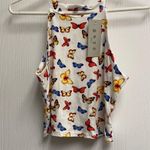 Urban Outfitters Butterfly Y2k 2000s crop top high neck multicolor NWT Photo 5